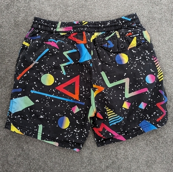 ZOO York 80s 3d print retro vibes swim trunks size Large - Picture 5 of 7